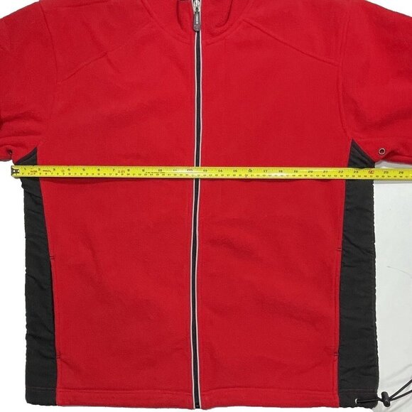IZOD PERFORM-X Macro Fleece Softshell Jacket Men Large Red Full Zip Gorp‎ Core - Picture 12 of 16